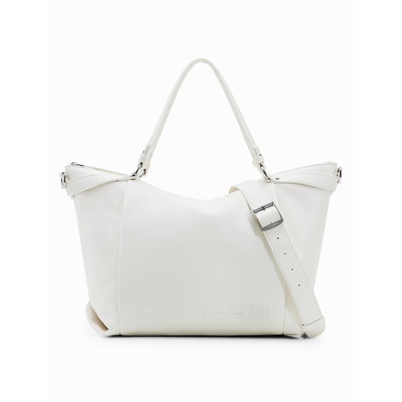 Desigual női divattáska, Bag Half Logo 23 Libia 2.0, fehér