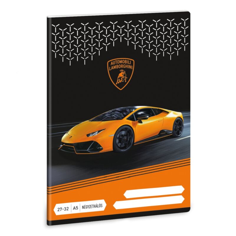 Ars Una Lamborghini-narancs A/5 négyzethálós füzet 27-32