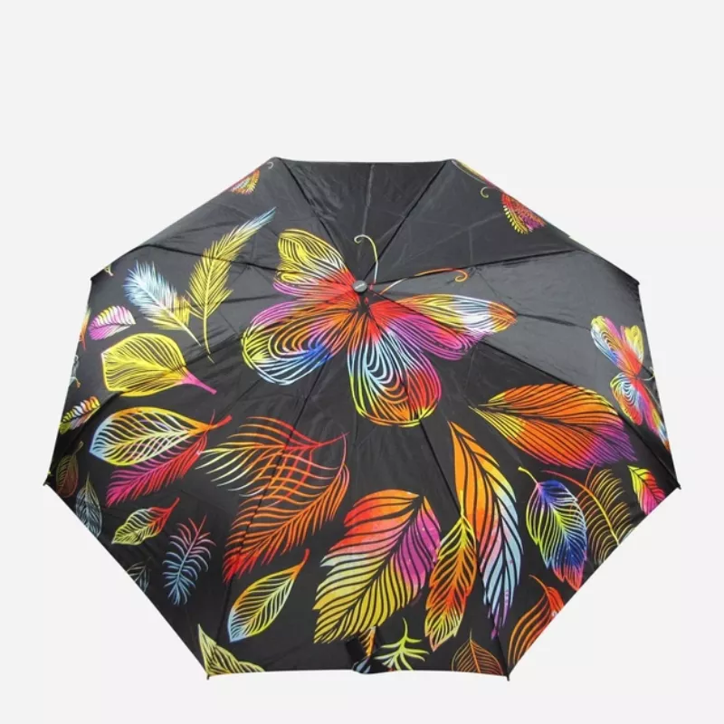 DOPPLER Fiber Magic Colourfly automata női esernyő, fekete pillangós